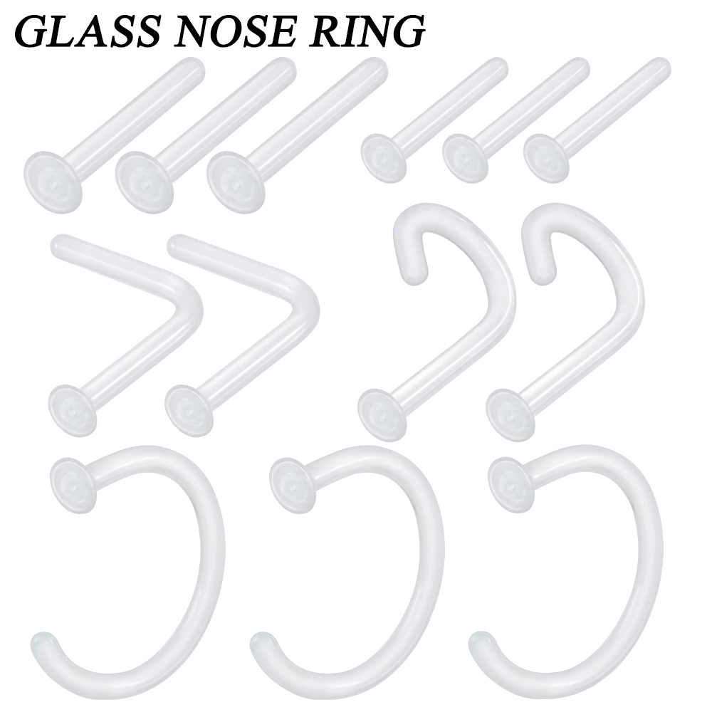 Body Jewelry Storage - 1 Kính Mũi Bông Thủy Tinh