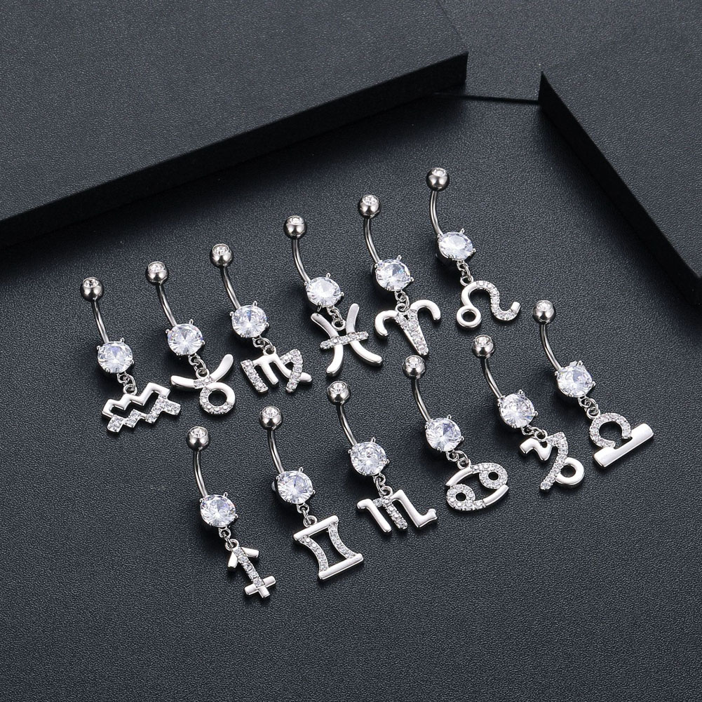 Body Jewelry Barbell - 12 Chòm Sao Series Rốn Xuyên