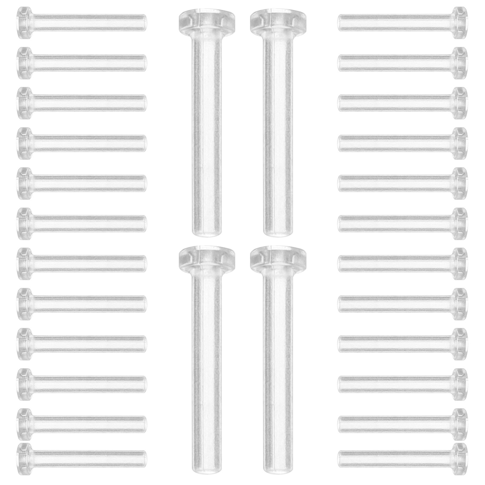 Body Jewelry For Sensitive Skin - 50Pcs Clear Earring Pin Protector Sleeves