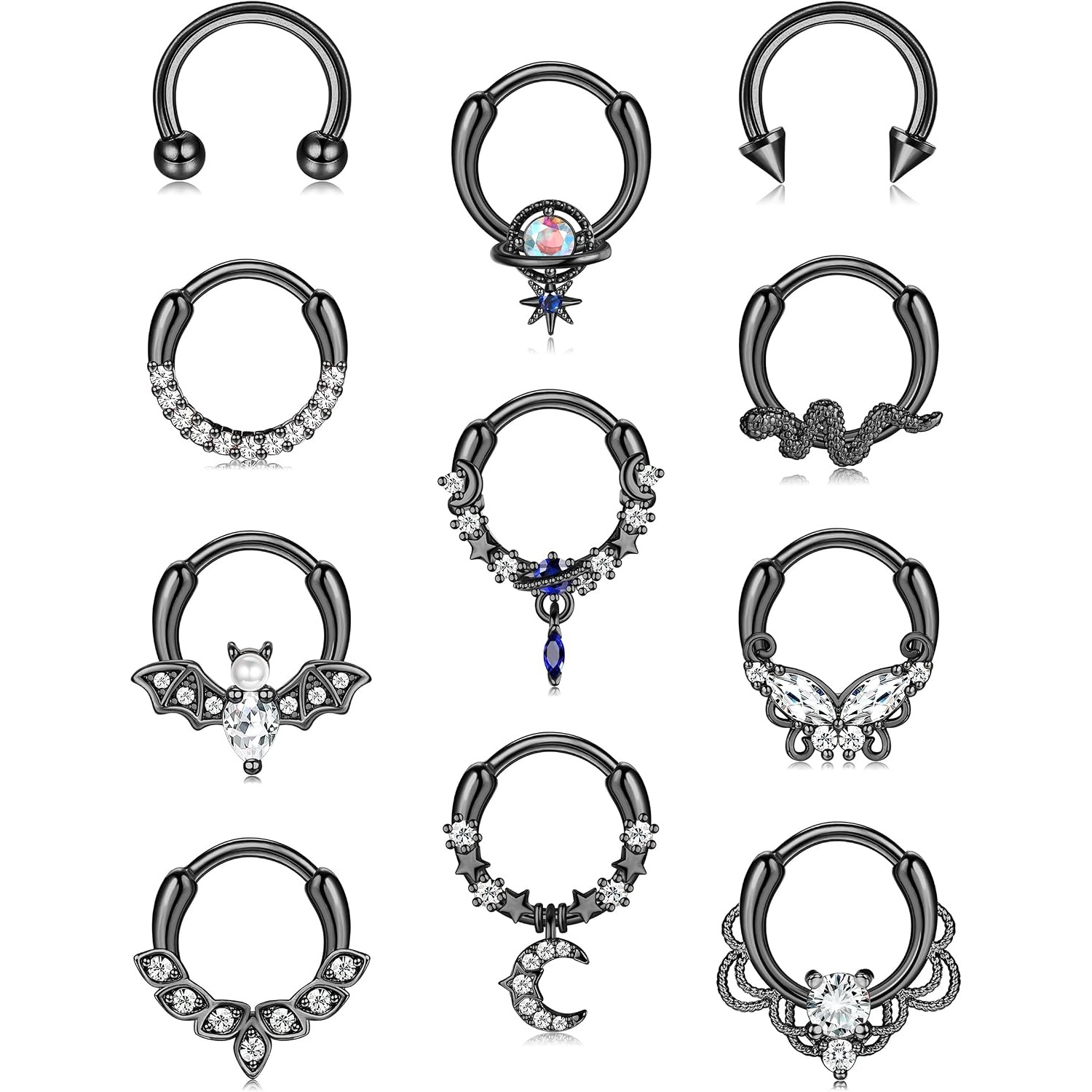 FASACCO Septum Rings Septum Pi - đánh giá và giá Body Jewelry For Sensitive Skin