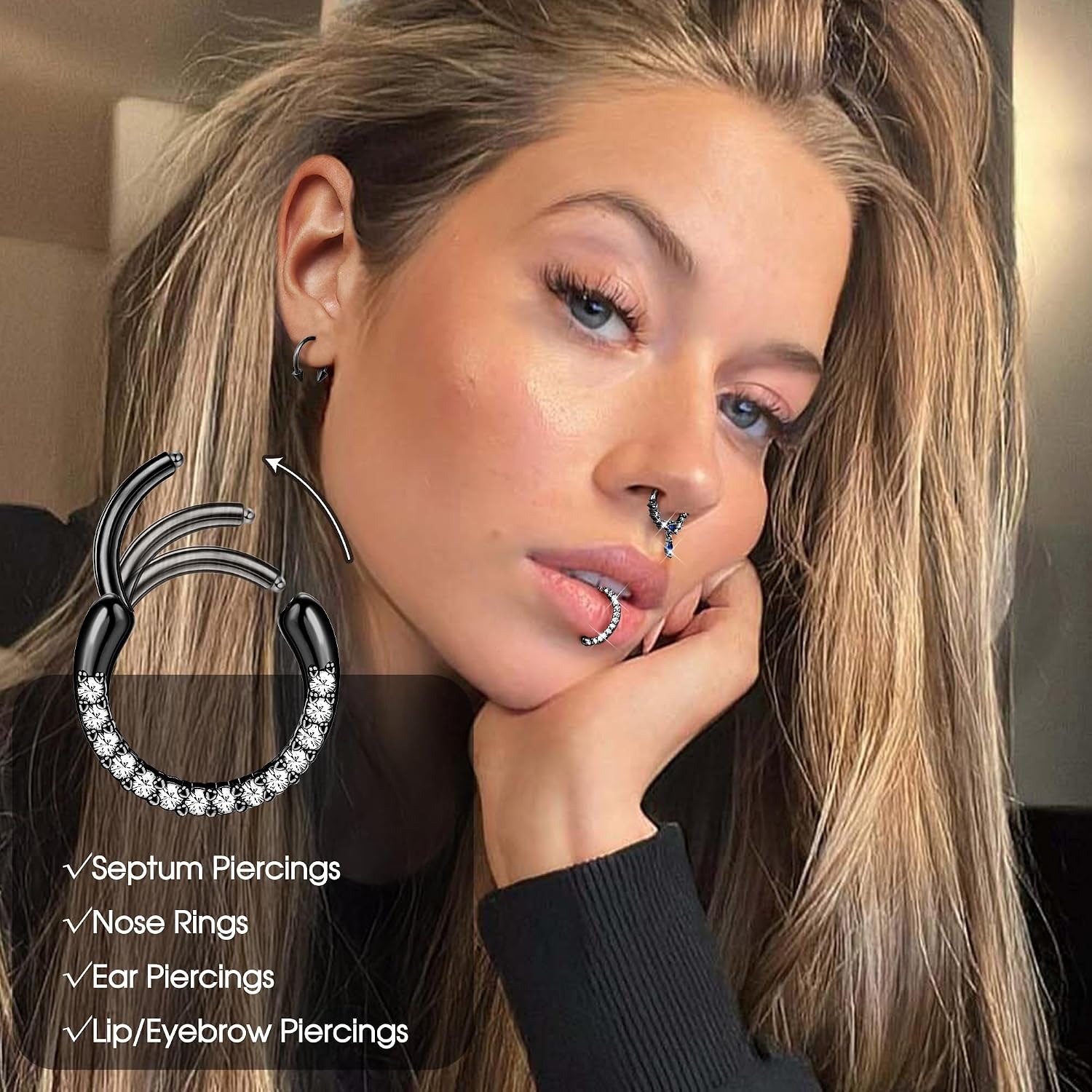 FASACCO Septum Rings Septum Pi - đánh giá và giá Body Jewelry For Sensitive Skin