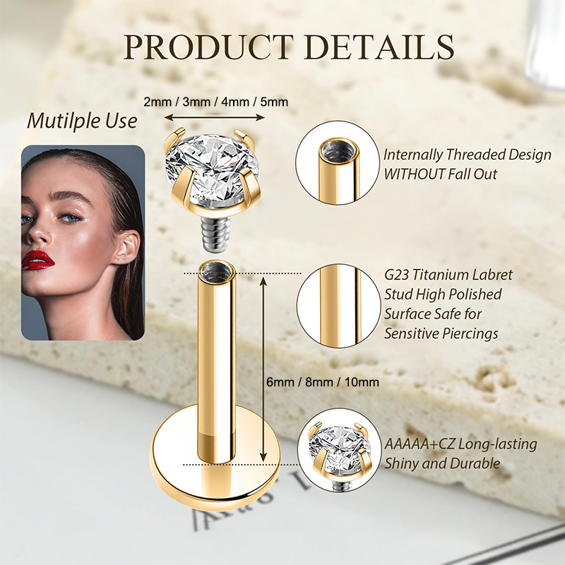 16G Titanium Internally Thread - đánh giá và giá Body Jewelry Cartilage Earrings