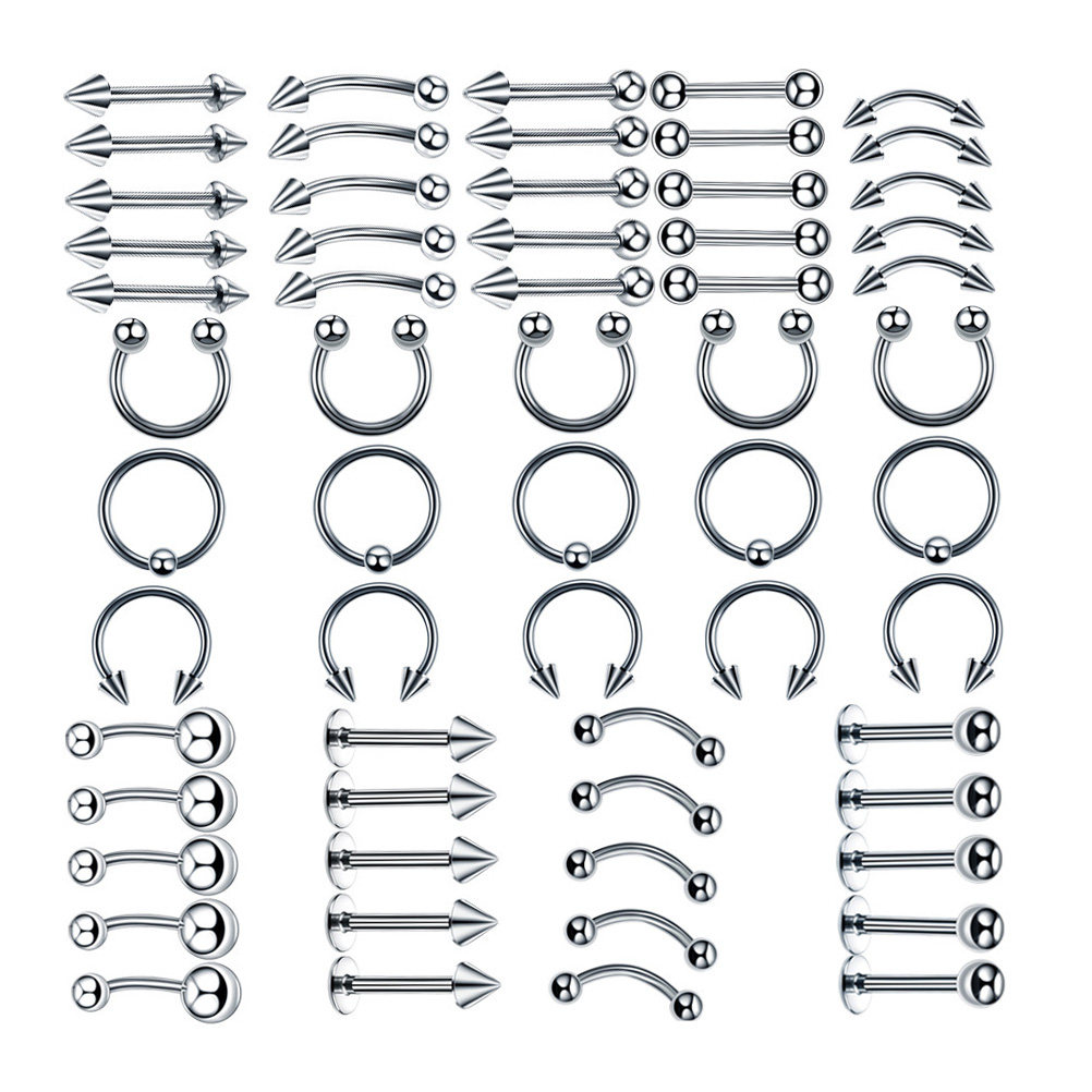 60Pcs Women Nose Ring Set Stai - đánh giá và giá Body Jewelry Ideas
