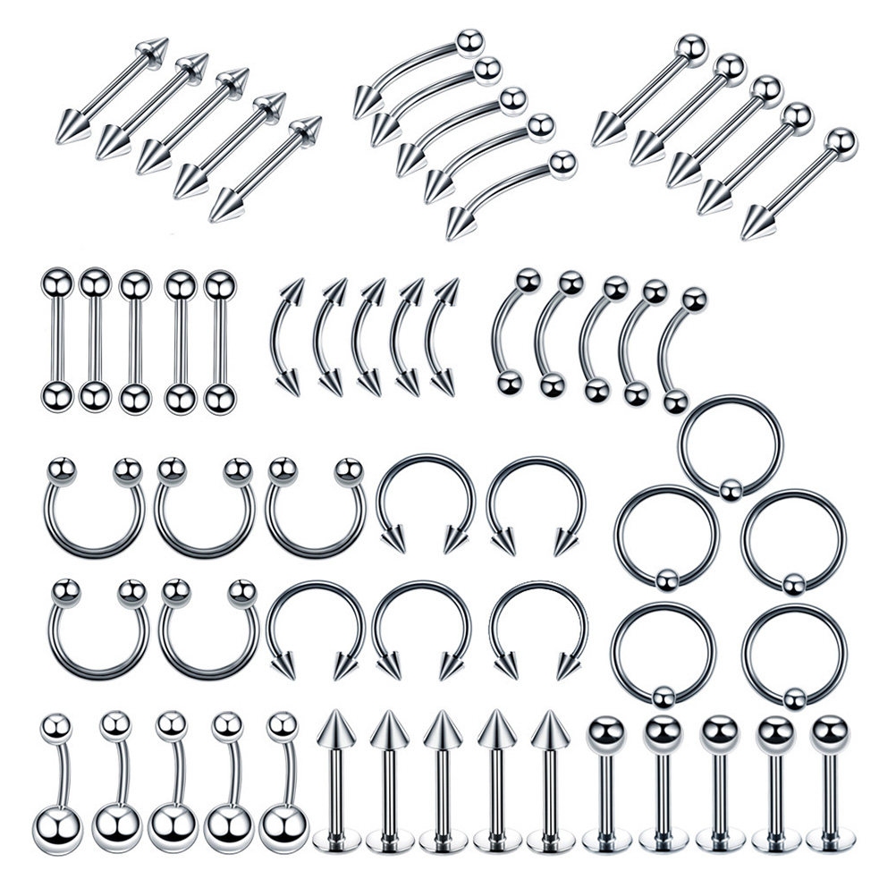 60Pcs Women Nose Ring Set Stai - đánh giá và giá Body Jewelry Ideas