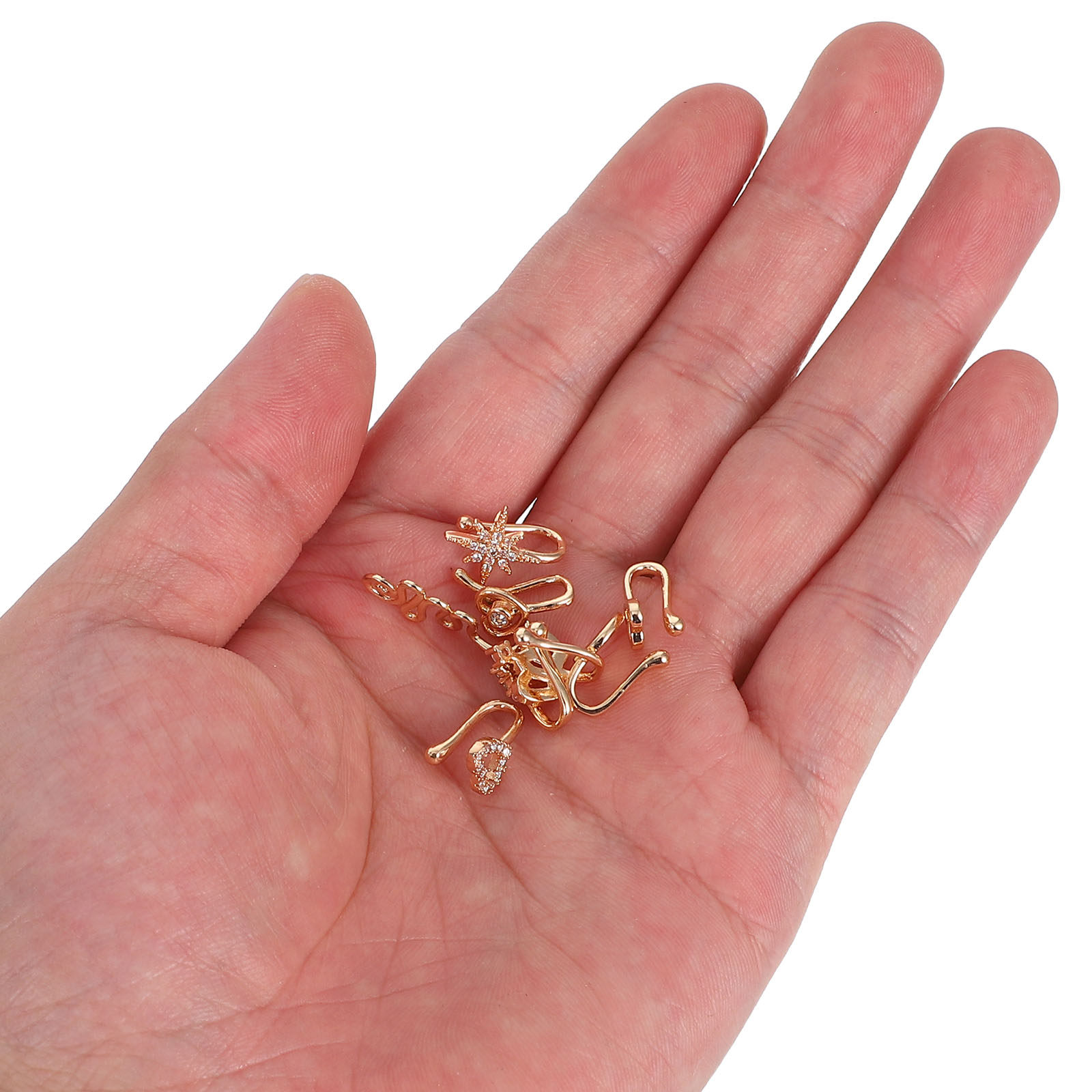 11Pcs Faux Nose Rings Set Non  - đánh giá và giá Body Jewelry For Sensitive Skin