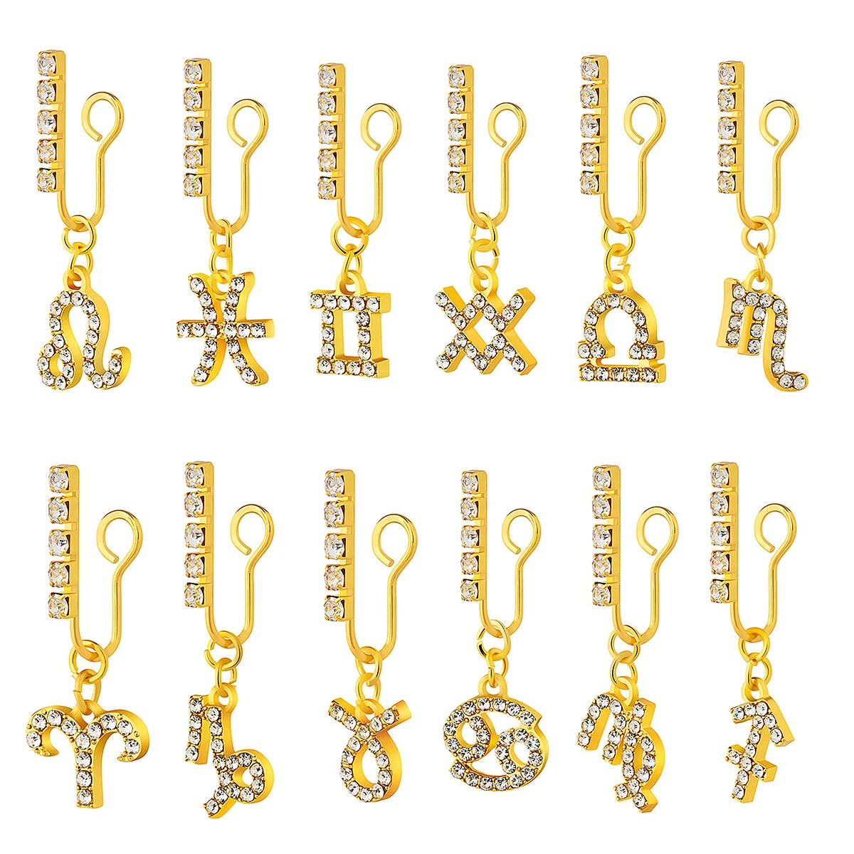 2 Pack Ear Clips Metal Zircon  - đánh giá và giá Body Jewelry Cartilage Earrings