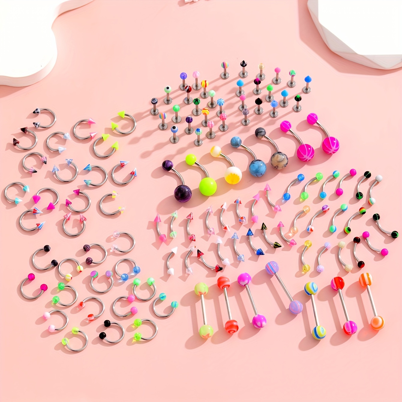 45/80/110Pcs Mix Styles Stainl - đánh giá và giá Body Jewelry Storage