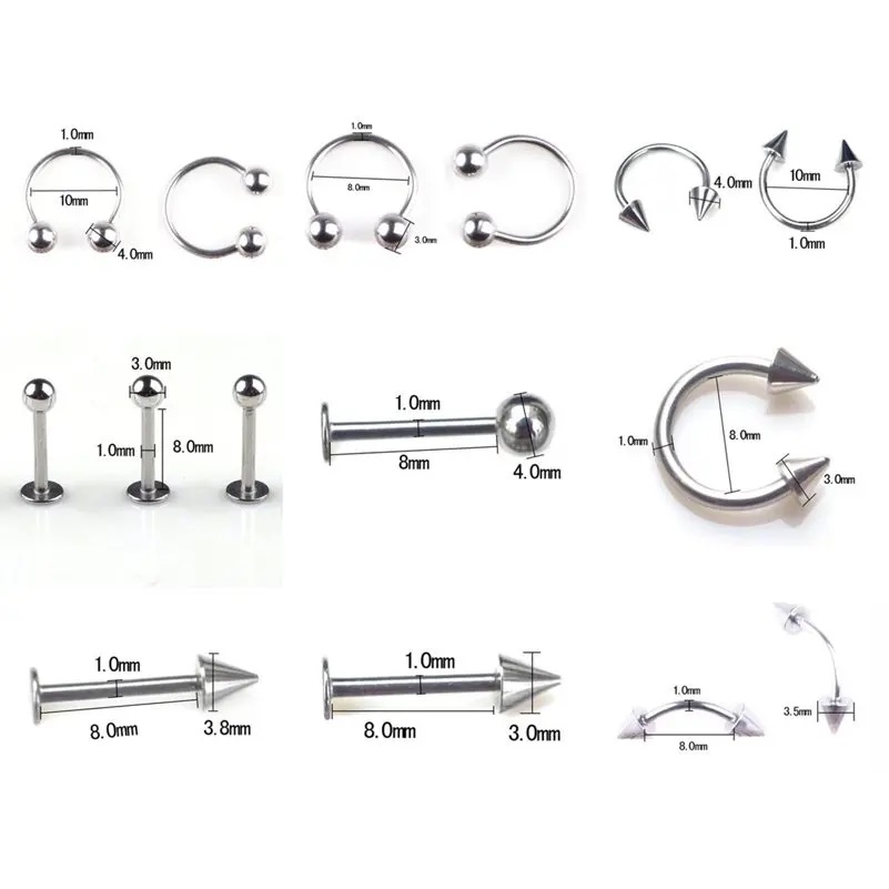 45/80/110Pcs Mix Styles Stainl - đánh giá và giá Body Jewelry Storage