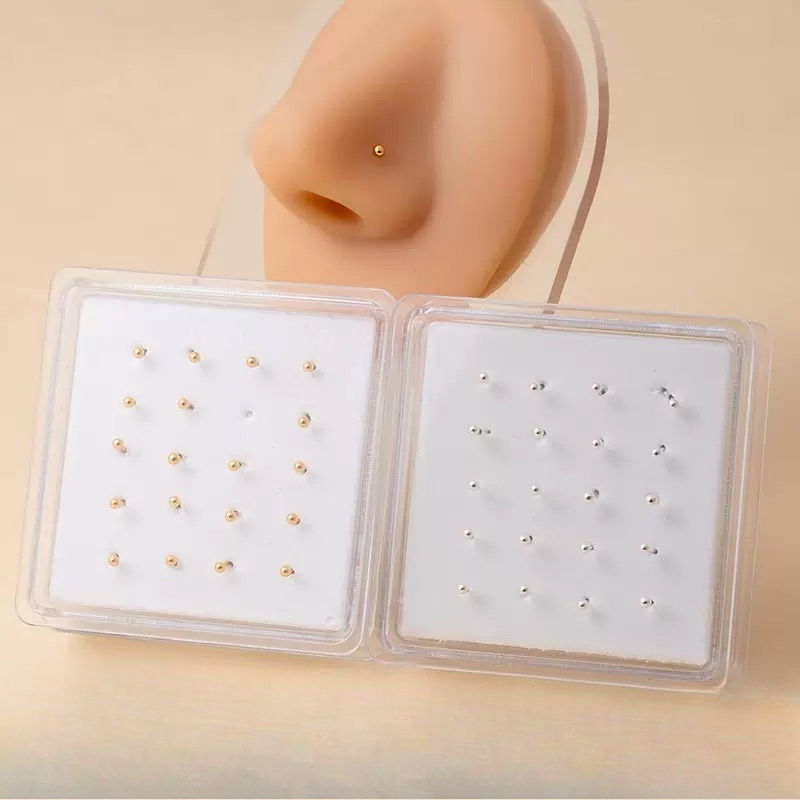 Silver Jewelry Box Nose Studs  - đánh giá và giá Body Jewelry Storage