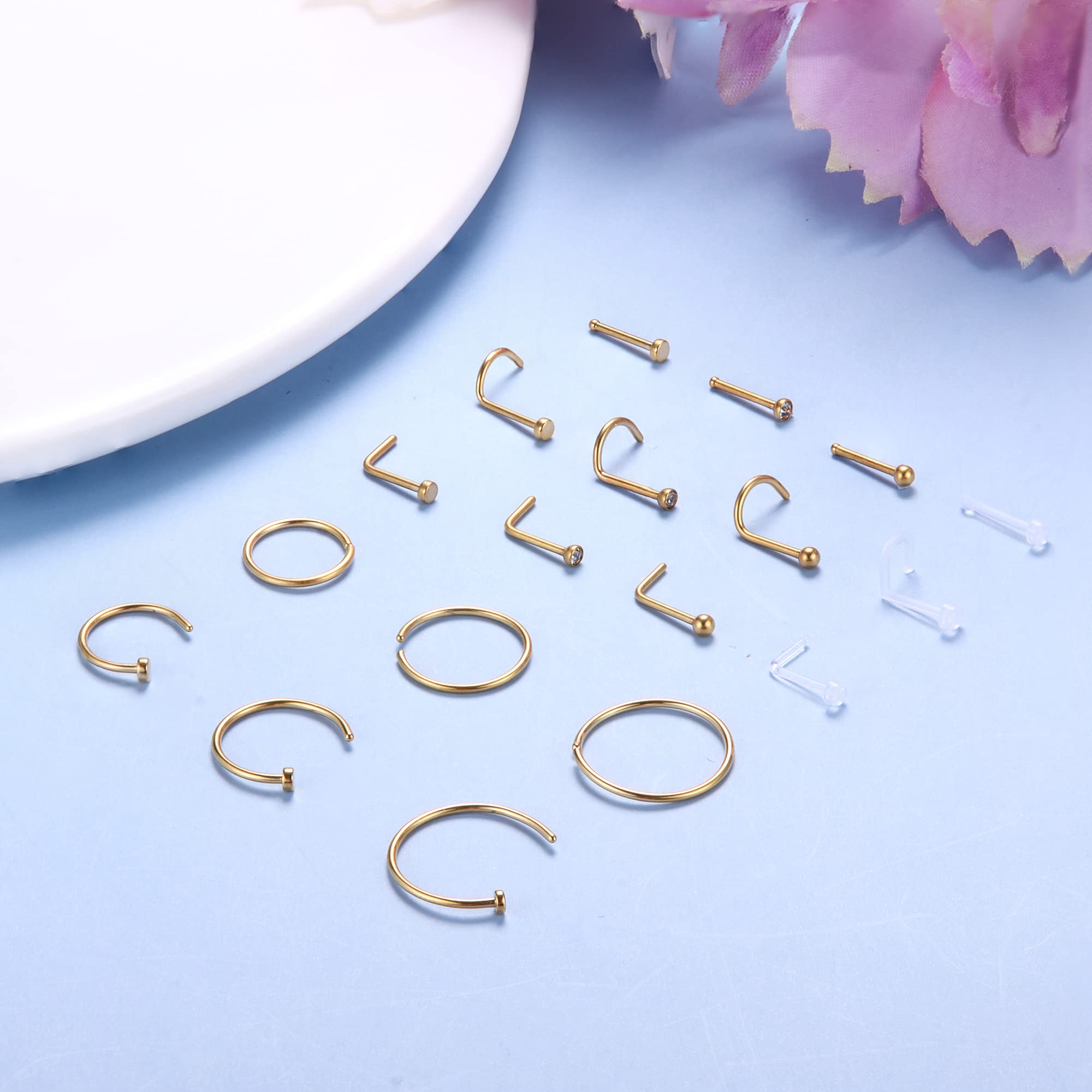 1PCS/18PCS Hypoallergenic Nose - đánh giá và giá Body Jewelry For Sensitive Skin