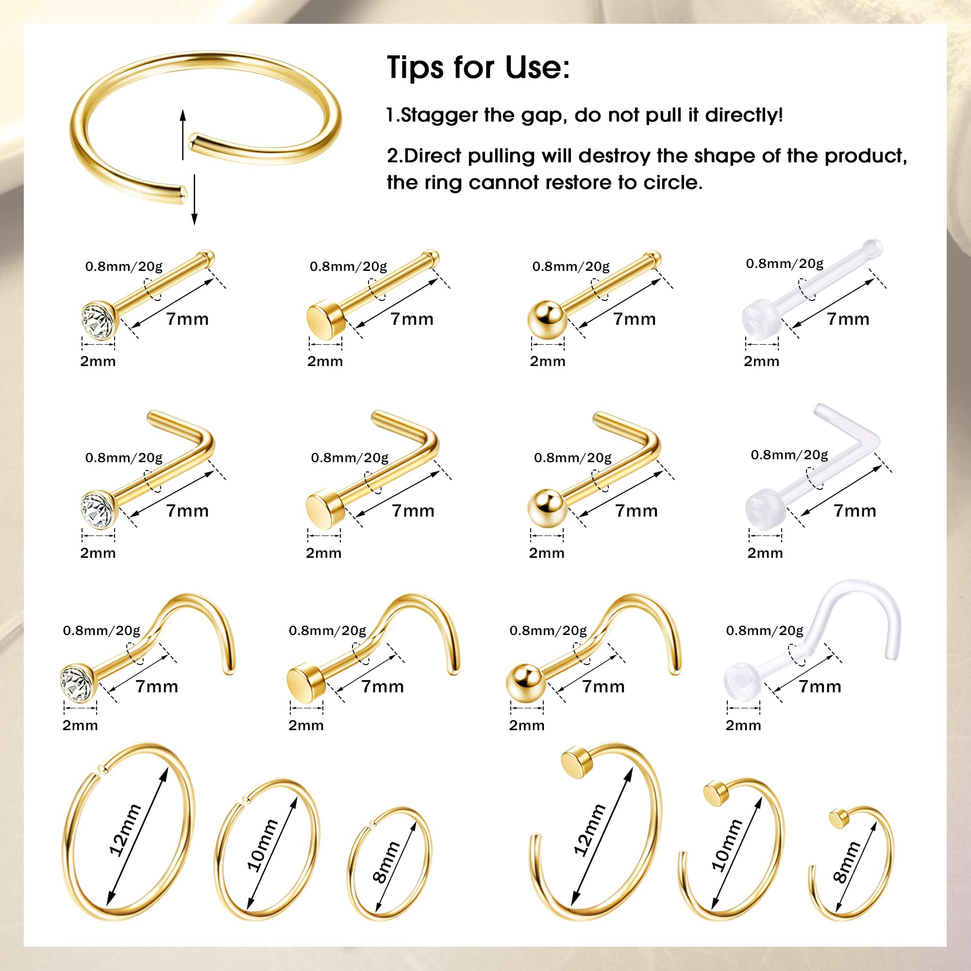 1PCS/18PCS Hypoallergenic Nose - đánh giá và giá Body Jewelry For Sensitive Skin