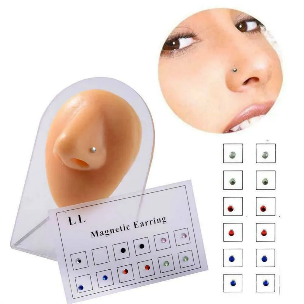 12PCS/Card Fake Cheater Non Pi - đánh giá và giá Body Jewelry Cartilage Earrings