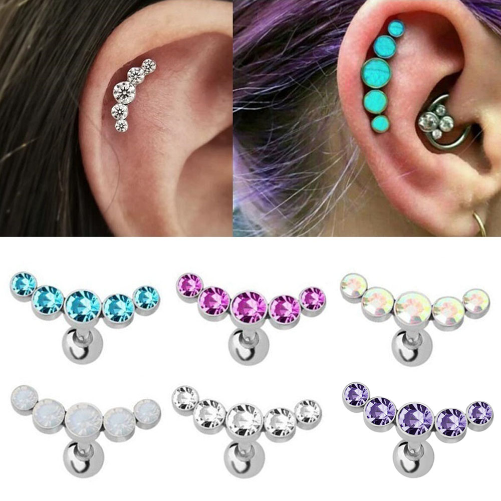 1Pcs Fashion 16G Crystal Gem O - đánh giá và giá Body Jewelry Cartilage Earrings