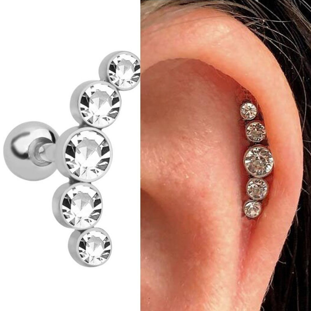 1Pcs Fashion 16G Crystal Gem O - đánh giá và giá Body Jewelry Cartilage Earrings