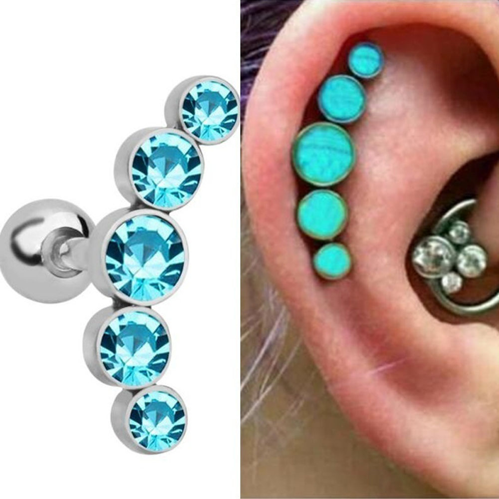 1Pcs Fashion 16G Crystal Gem O - đánh giá và giá Body Jewelry Cartilage Earrings