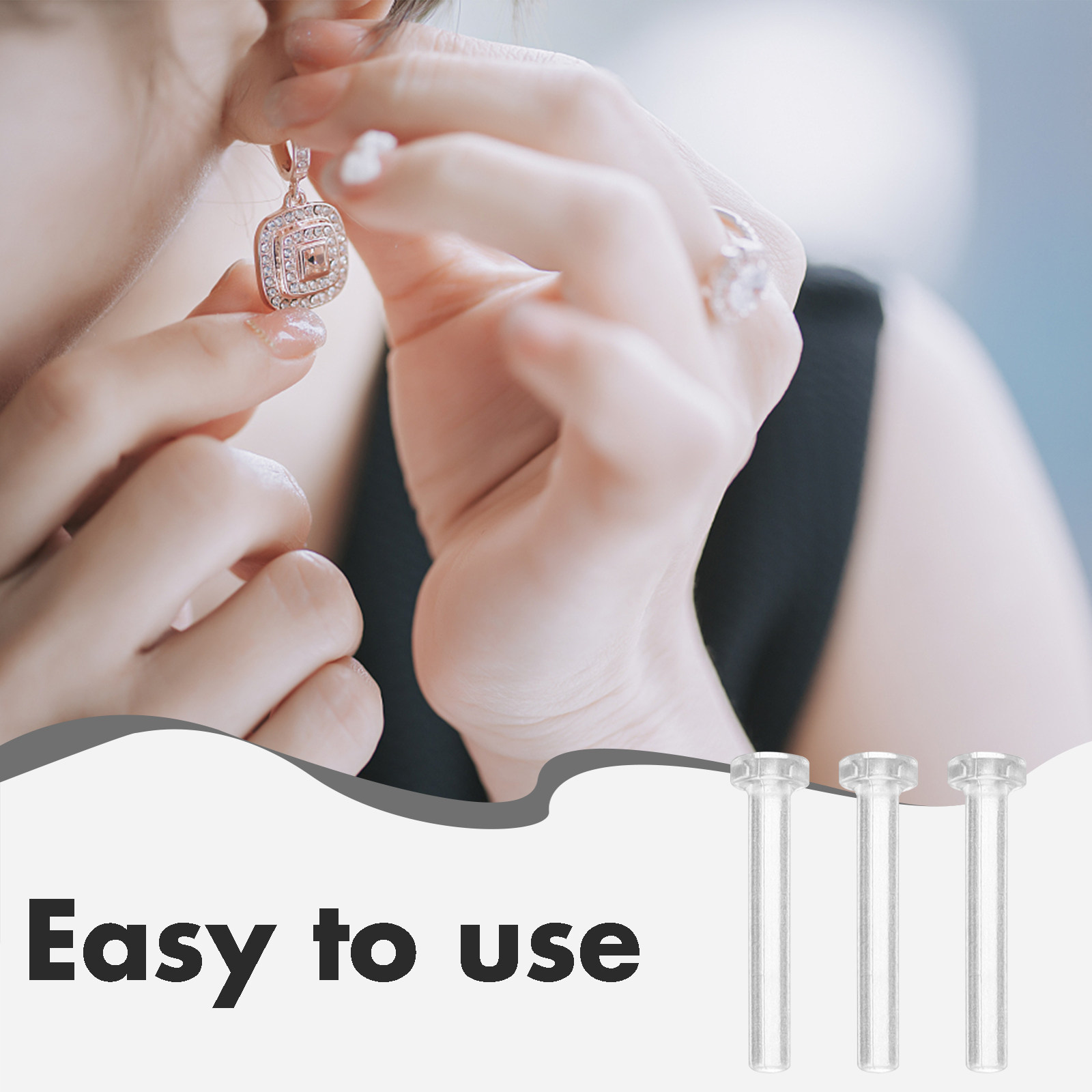 50Pcs Clear Earring Pin Protec - đánh giá và giá Body Jewelry For Sensitive Skin