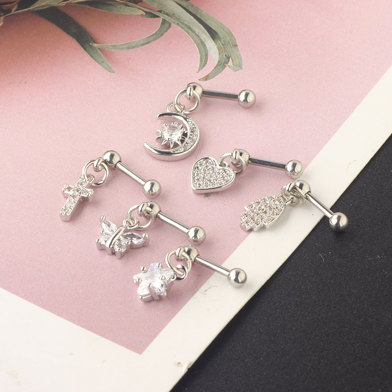 1 Cái Mặt Trăng Sụn Tai Bông B - đánh giá và giá Body Jewelry Barbell