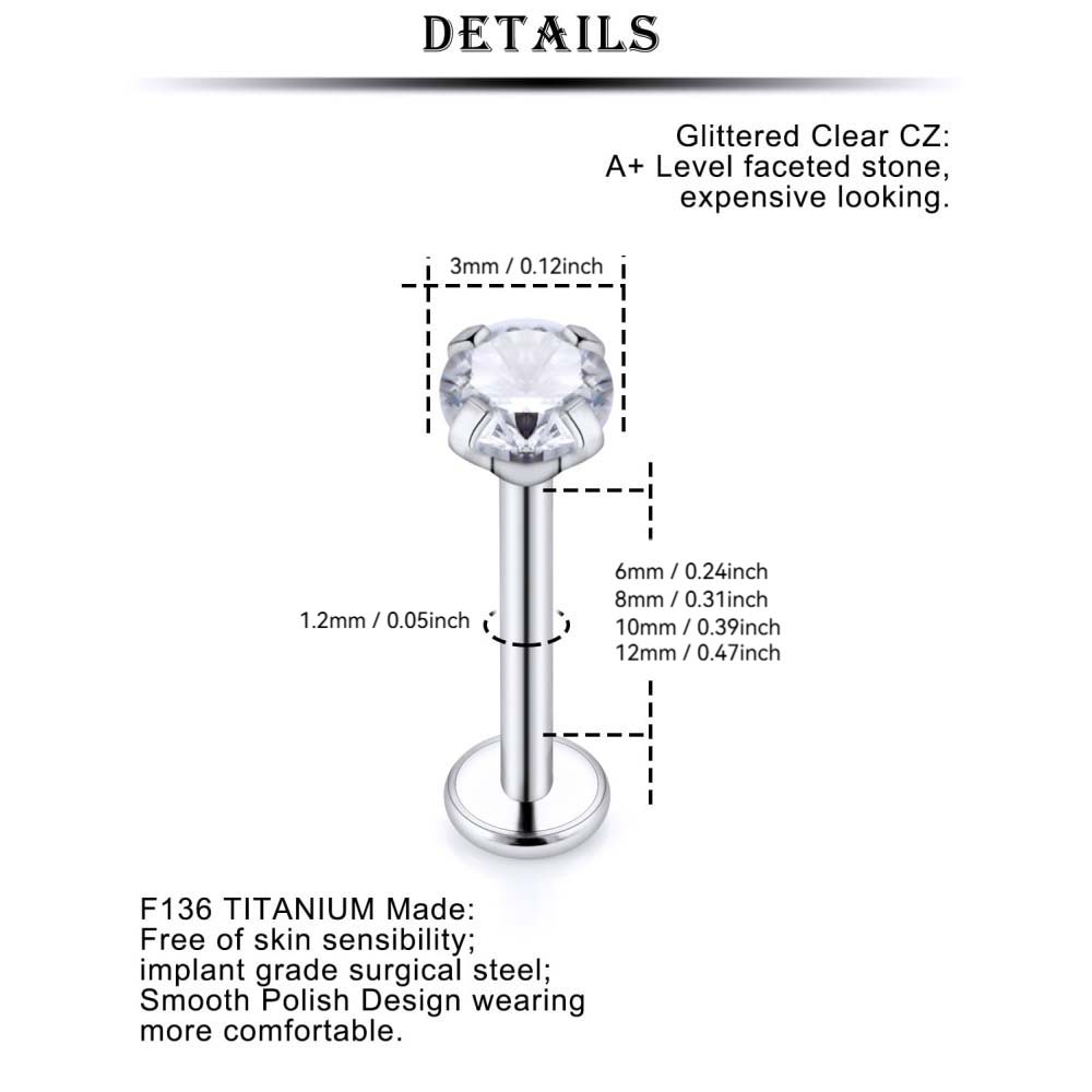 16G Stainless Steel Nose Rings - đánh giá và giá Body Jewelry For Sensitive Skin