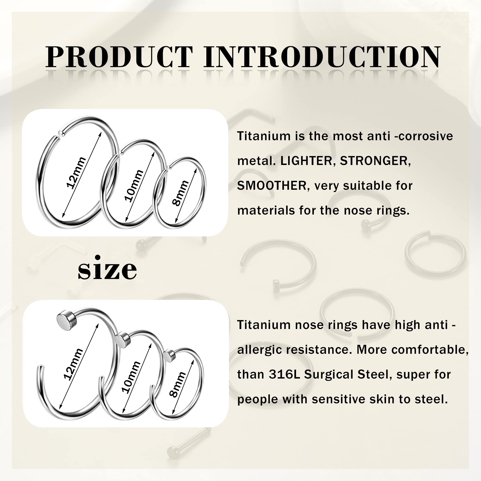 1PCS Hypoallergenic Nose Ring  - đánh giá và giá Body Jewelry For Sensitive Skin
