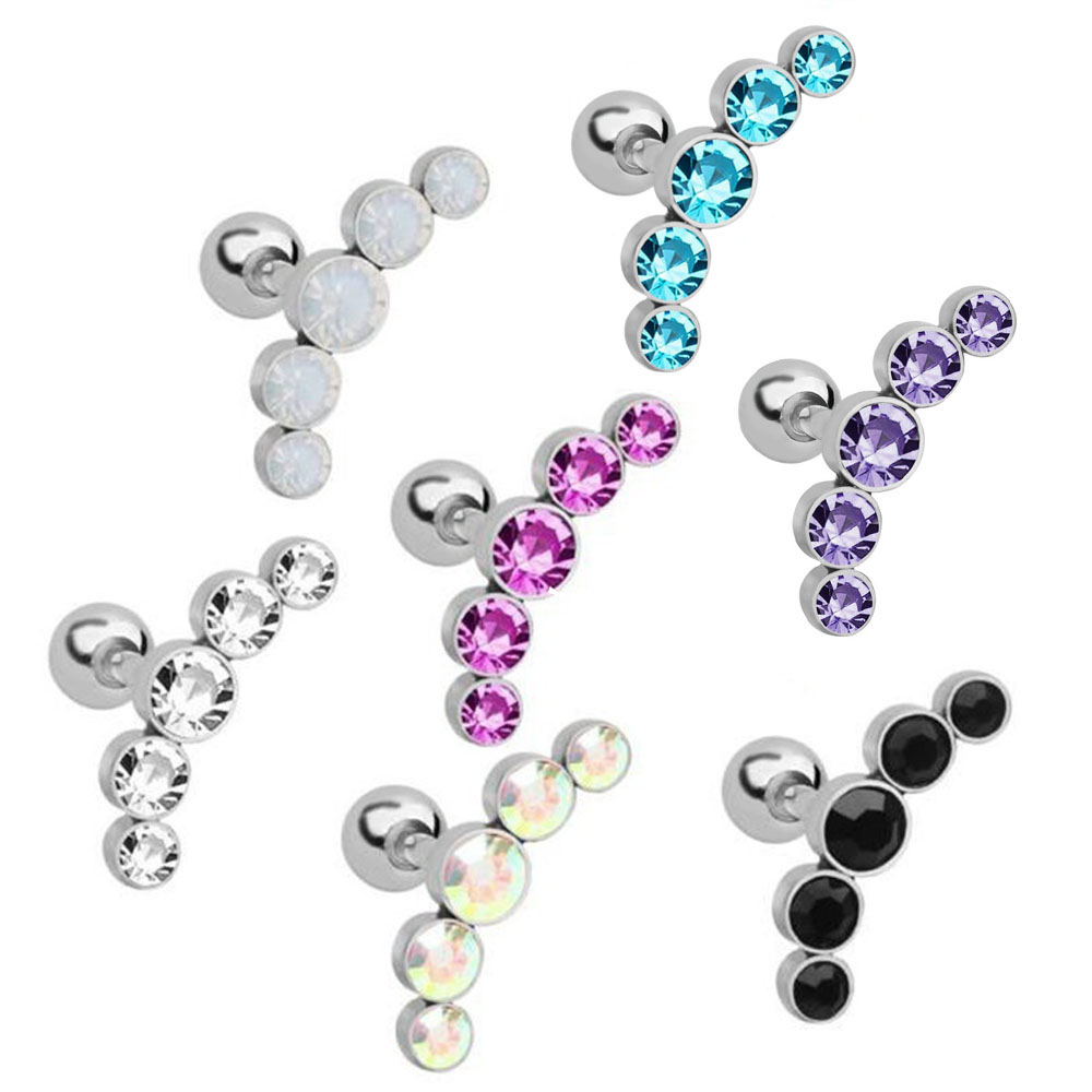 1Pcs Fashion 16G Crystal Gem O - đánh giá và giá Body Jewelry Cartilage Earrings