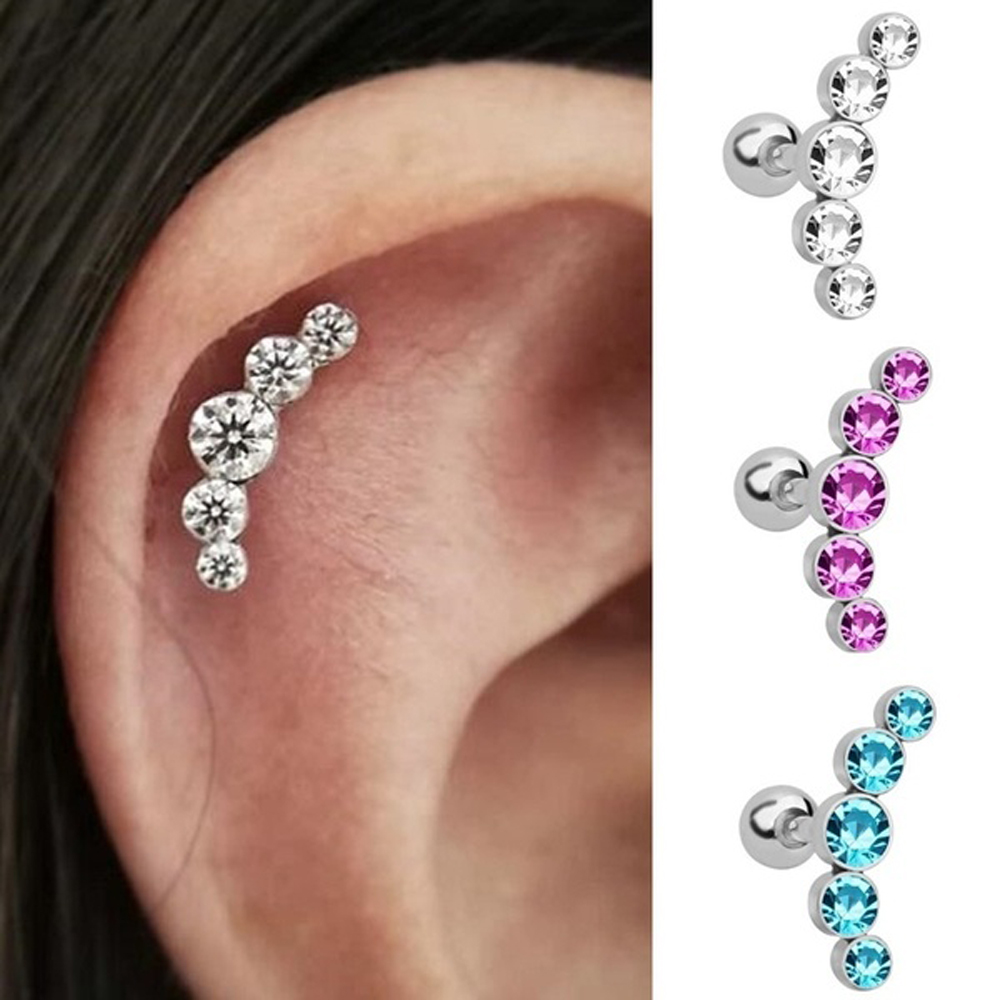 1Pcs Fashion 16G Crystal Gem O - đánh giá và giá Body Jewelry Cartilage Earrings