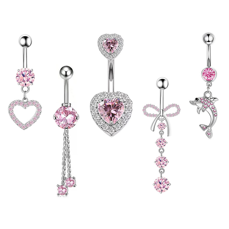 1PCS Pink Crown Belly Button R - đánh giá và giá Body Jewelry Barbell