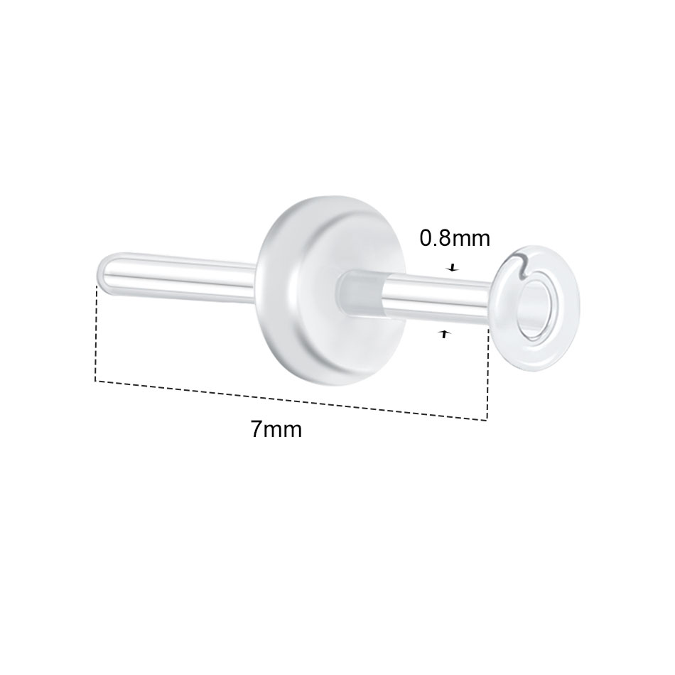 1/5PCS Glass Nose Stud Transpa - đánh giá và giá Body Jewelry Storage