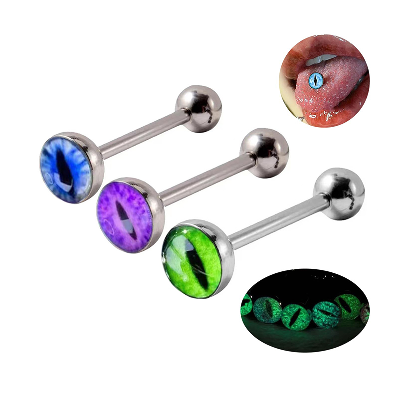 14G Glow in the Dark Dragon Ey - đánh giá và giá Body Jewelry Barbell