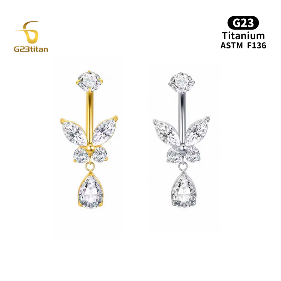 Titanium Butterfly Belly Butto - đánh giá và giá Body Jewelry For Sensitive Skin
