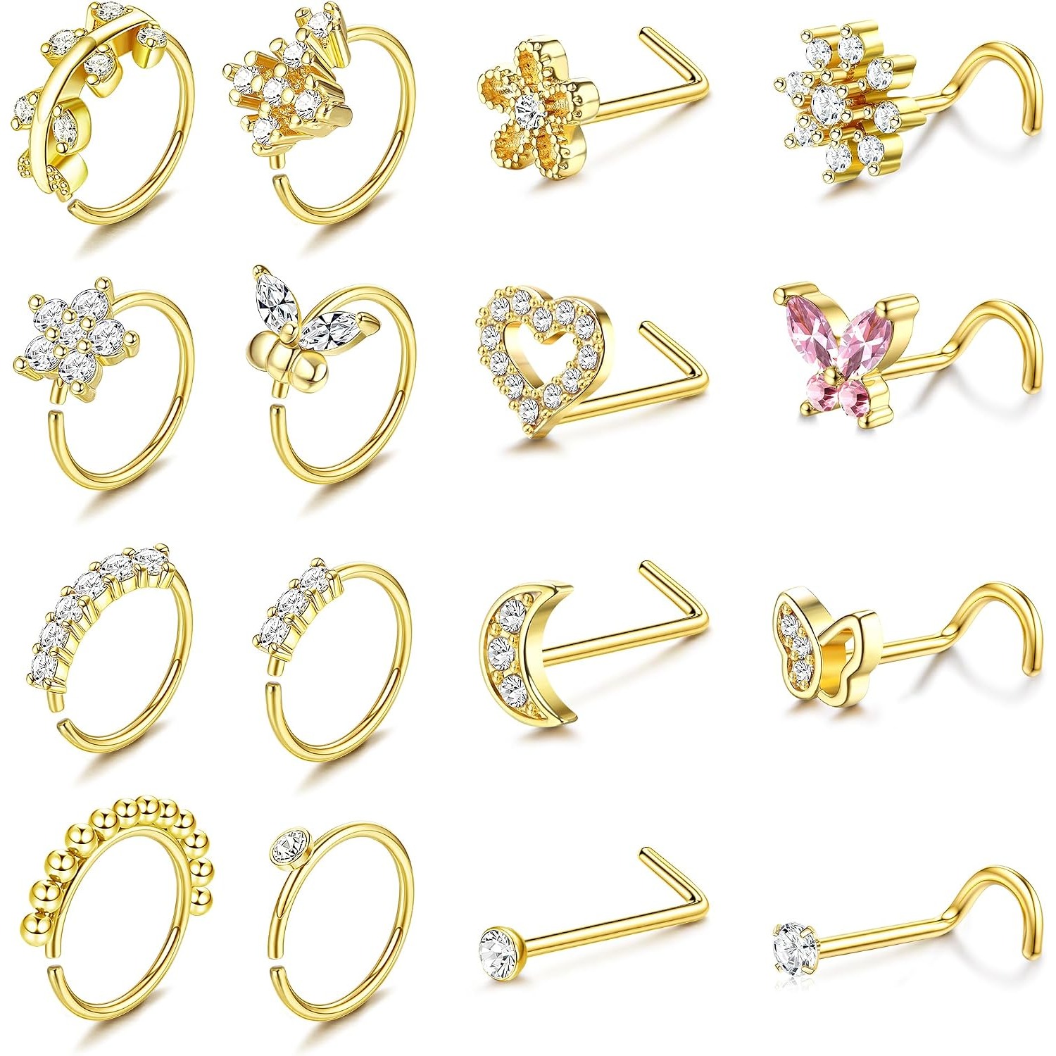 FASACCO 1pc Nose Ring For Wome - đánh giá và giá Body Jewelry For Sensitive Skin