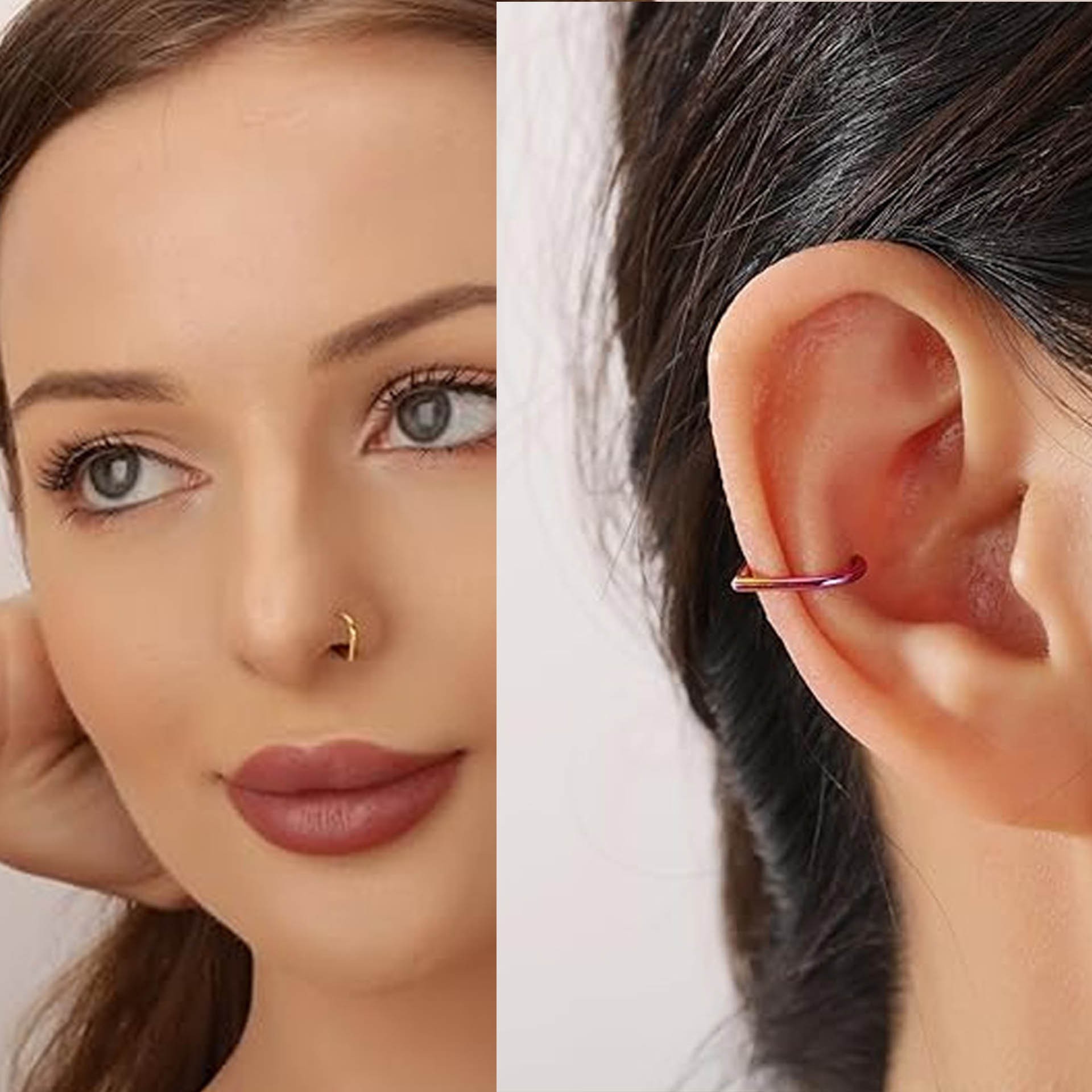 5Pcs Stainless Steel Fake Nose - đánh giá và giá Body Jewelry Cartilage Earrings
