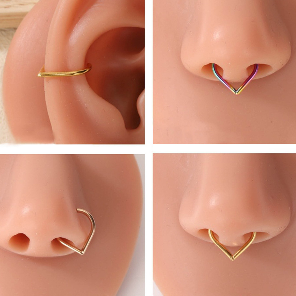 5Pcs Stainless Steel Fake Nose - đánh giá và giá Body Jewelry Cartilage Earrings