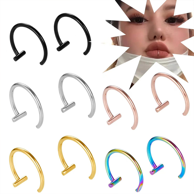18G Surgical Steel Lip Ring Ha - đánh giá và giá Body Jewelry Cartilage Earrings