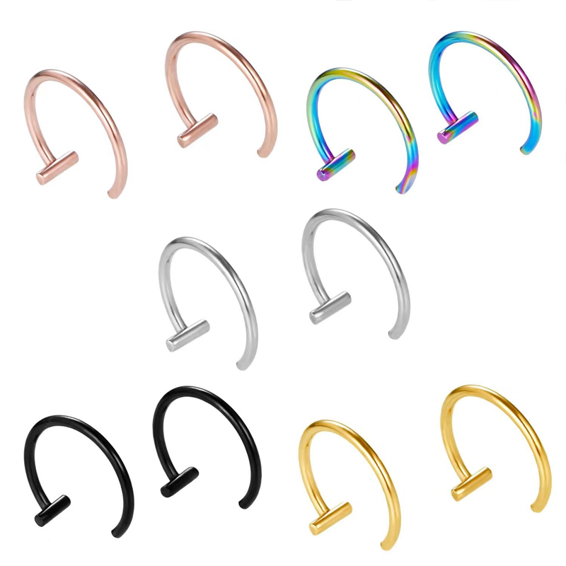 18G Surgical Steel Lip Ring Ha - đánh giá và giá Body Jewelry Cartilage Earrings