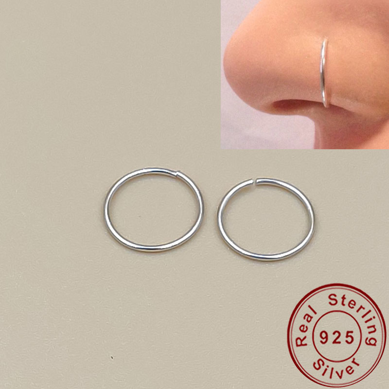 925 Mũi Bạc Vòng Môi Nhẫn Tran - đánh giá và giá Body Jewelry Cartilage Earrings