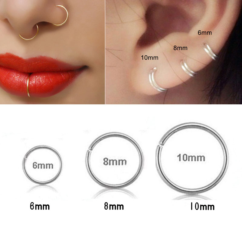 925 Mũi Bạc Vòng Môi Nhẫn Tran - đánh giá và giá Body Jewelry Cartilage Earrings