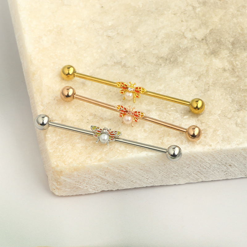 CZ Butterfly Barbell Earrings  - đánh giá và giá Body Jewelry Barbell