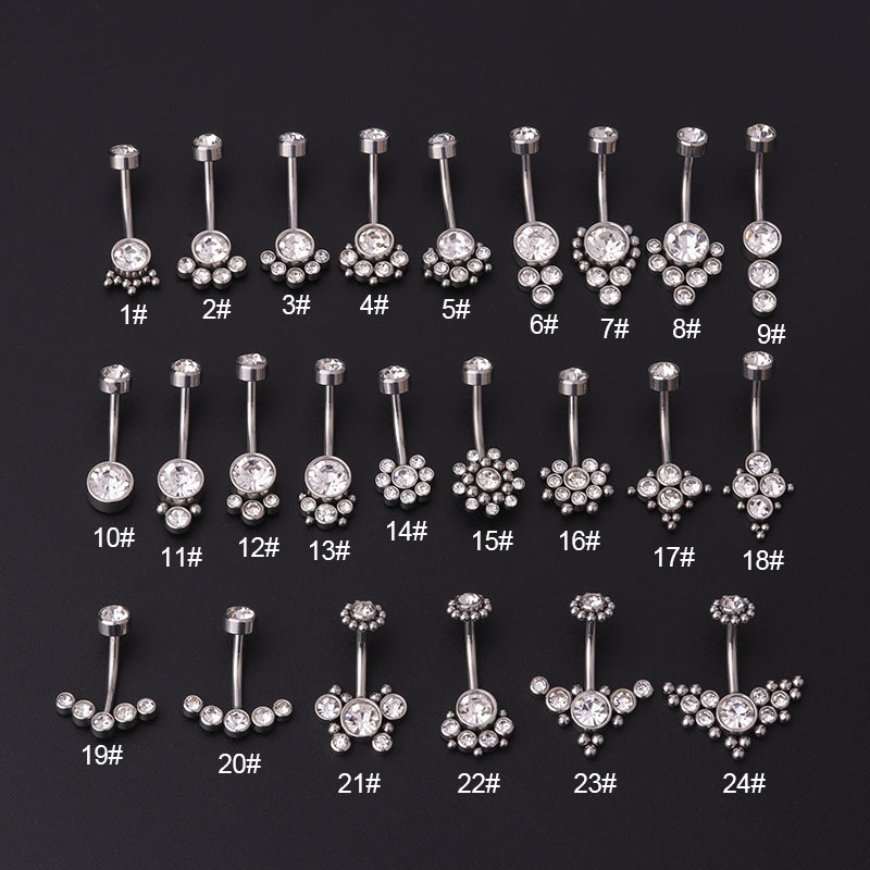 Zircon Golden Belly Button Rin - đánh giá và giá Body Jewelry Barbell
