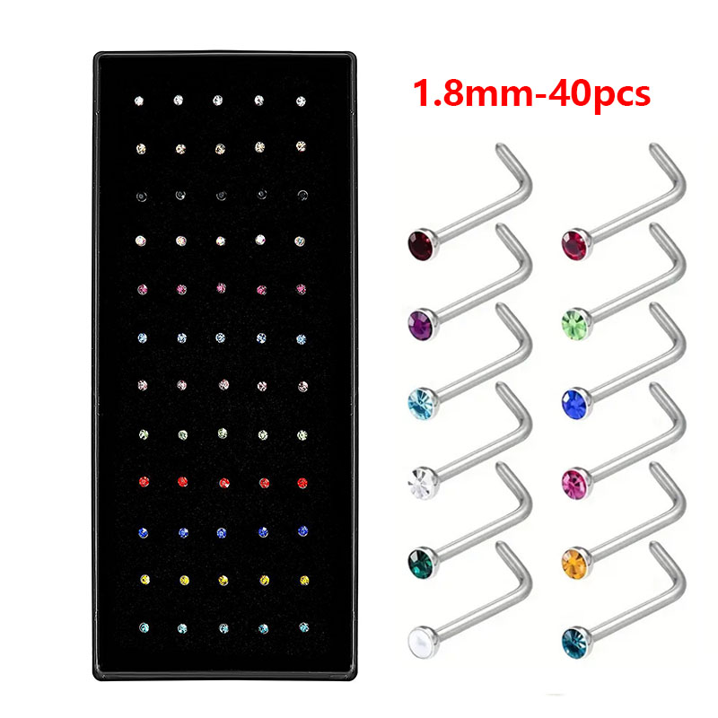 Hypoallergenic Nose Studs - Ti - đánh giá và giá Body Jewelry For Sensitive Skin